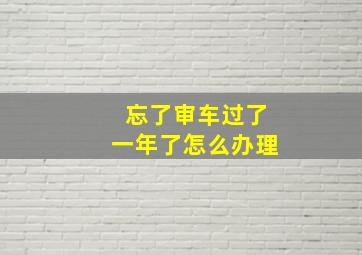 忘了审车过了一年了怎么办理