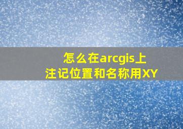 怎么在arcgis上注记位置和名称用XY