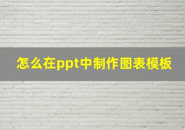 怎么在ppt中制作图表模板