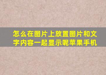 怎么在图片上放置图片和文字内容一起显示呢苹果手机