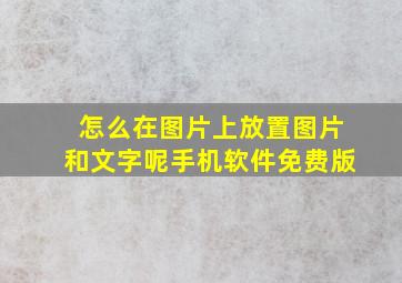 怎么在图片上放置图片和文字呢手机软件免费版