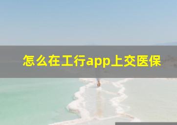 怎么在工行app上交医保