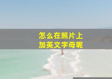 怎么在照片上加英文字母呢