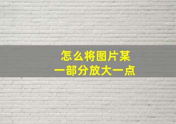 怎么将图片某一部分放大一点