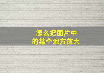 怎么把图片中的某个地方放大