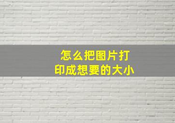 怎么把图片打印成想要的大小