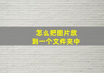 怎么把图片放到一个文件夹中