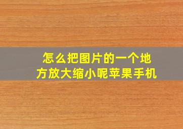 怎么把图片的一个地方放大缩小呢苹果手机