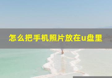 怎么把手机照片放在u盘里