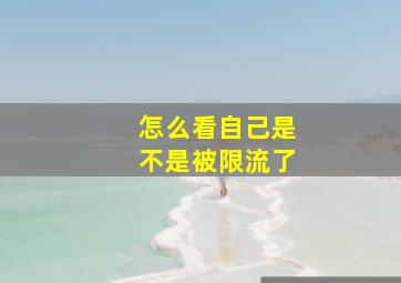 怎么看自己是不是被限流了