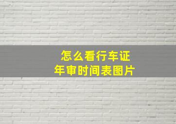 怎么看行车证年审时间表图片