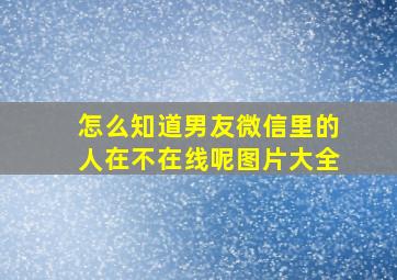 怎么知道男友微信里的人在不在线呢图片大全