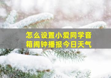 怎么设置小爱同学音箱闹钟播报今日天气