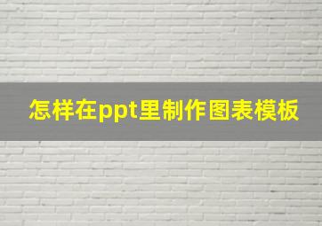 怎样在ppt里制作图表模板