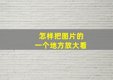 怎样把图片的一个地方放大看