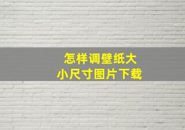 怎样调壁纸大小尺寸图片下载