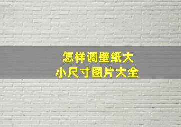 怎样调壁纸大小尺寸图片大全