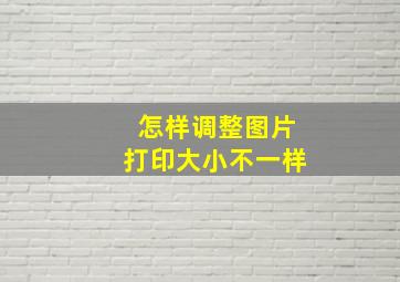 怎样调整图片打印大小不一样