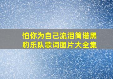 怕你为自己流泪简谱黑豹乐队歌词图片大全集