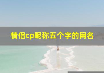 情侣cp昵称五个字的网名