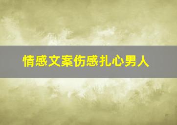 情感文案伤感扎心男人