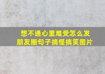 想不通心里难受怎么发朋友圈句子搞怪搞笑图片