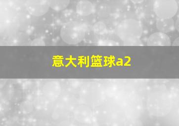 意大利篮球a2