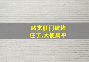 感觉肛门被堵住了,大便扁平