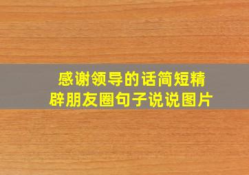 感谢领导的话简短精辟朋友圈句子说说图片