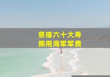 慈禧六十大寿挪用海军军费