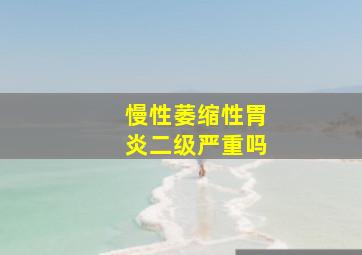 慢性萎缩性胃炎二级严重吗