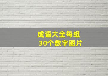 成语大全每组30个数字图片