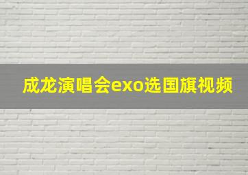 成龙演唱会exo选国旗视频