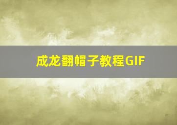 成龙翻帽子教程GIF