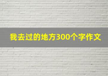 我去过的地方300个字作文