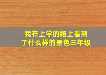 我在上学的路上看到了什么样的景色三年级