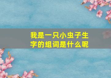 我是一只小虫子生字的组词是什么呢