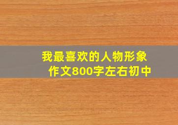 我最喜欢的人物形象作文800字左右初中