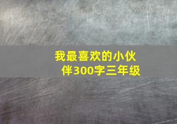 我最喜欢的小伙伴300字三年级