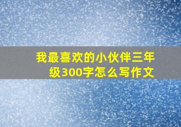 我最喜欢的小伙伴三年级300字怎么写作文