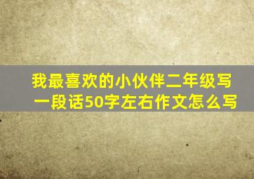 我最喜欢的小伙伴二年级写一段话50字左右作文怎么写