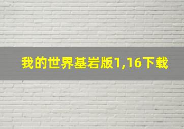 我的世界基岩版1,16下载