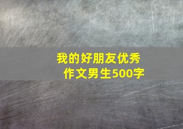 我的好朋友优秀作文男生500字