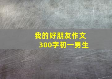 我的好朋友作文300字初一男生