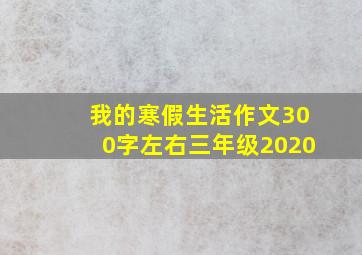 我的寒假生活作文300字左右三年级2020