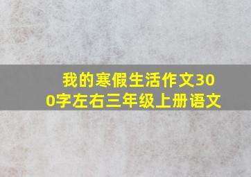 我的寒假生活作文300字左右三年级上册语文