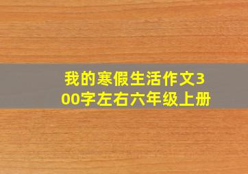 我的寒假生活作文300字左右六年级上册