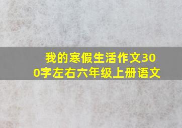 我的寒假生活作文300字左右六年级上册语文