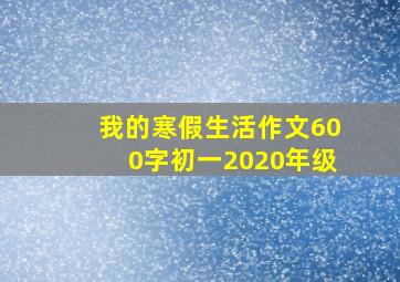 我的寒假生活作文600字初一2020年级