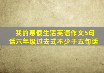 我的寒假生活英语作文5句话六年级过去式不少于五句话